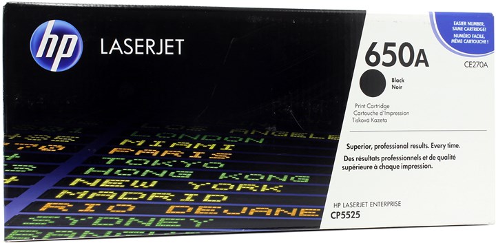 Картридж лазерный HP 650A/CE270A, черный