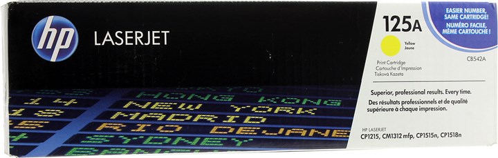 Картридж лазерный HP 125A/CB542A, желтый
