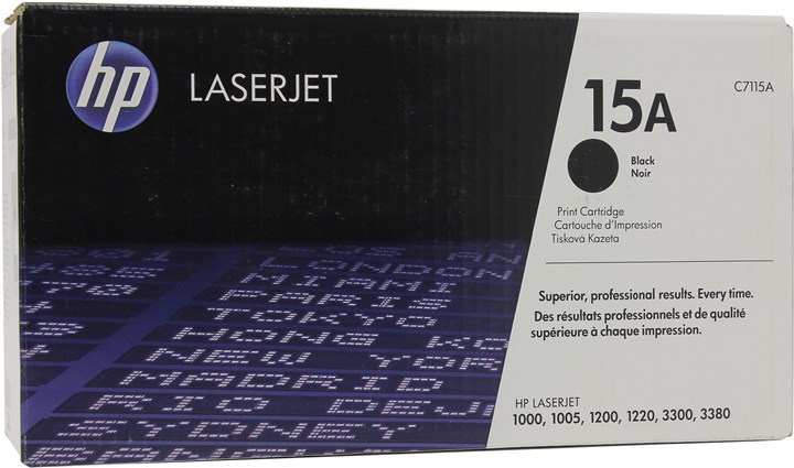 

Картридж лазерный HP 15A/C7115A, черный, 2500 страниц, оригинальный для LaserJet 1220 / 3330mfp / 1000w / 1200 / 1200n, 15A