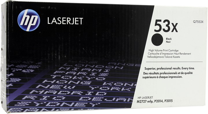 Картридж лазерный HP 53X/Q7553X, черный, 1шт., 7000 страниц, оригинальный, для HP LaserJet M2727nf / M2727nfs / P2014 / P2015 / P2015dn / P2015n / P2015x