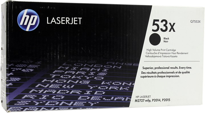 Картридж лазерный HP 53X/Q7553X, черный