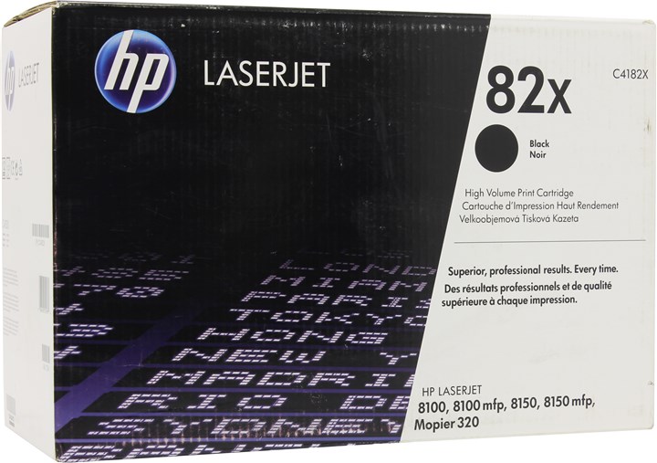 

Картридж лазерный HP 82X/C4182X, черный, 20000 страниц, оригинальный, для HP LJ 8100/8150/Mopier 320, 82X