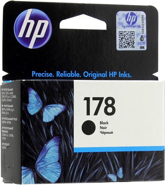 

Картридж струйный HP 178 (CB316HE), черный, оригинальный, ресурс 250 страниц, для HP Deskjet 3070A, HP Photosmart 5510 / 5515 / 6510 / 7510 / C5383 / C6383 / D5463, B8553, 178