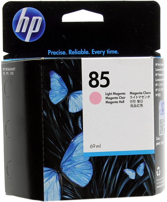 

Картридж струйный HP 85 (C9429A), светло-пурпурный, оригинальный, объем 69мл, для HP Designjet 130 / 90 / 30, 85