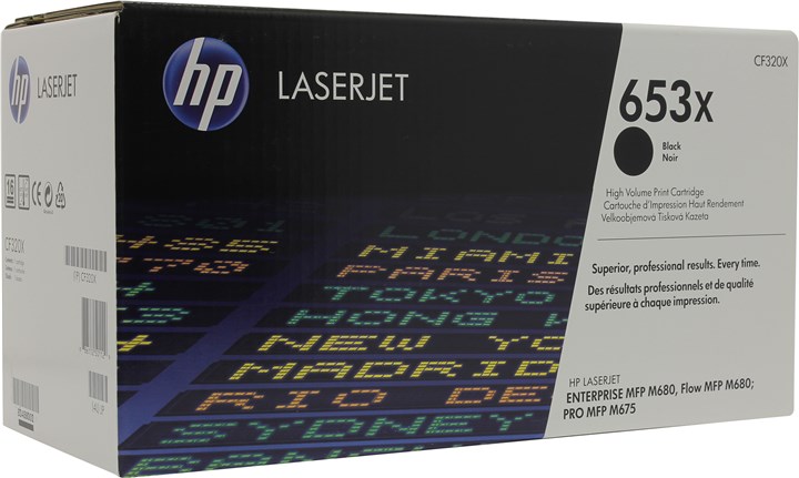 

Картридж лазерный HP 653X/CF320X, черный, 21000 страниц, оригинальный для P Color LaserJet Enterprise M680dn / M680f / M680z, 653X