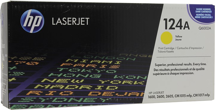 

Картридж лазерный HP 124A/Q6002A, желтый, 2000 страниц, оригинальный для HP Color LaserJet 1600 / 2600n / 2605 / 2605dn / 2605dtn, 124A