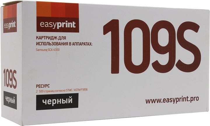 

Картридж лазерный EasyPrint LS-109 (MLT-D109S), 3000 страниц, совместимый для Samsung SCX-4300