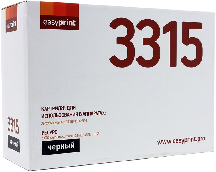 

Картридж лазерный EasyPrint LX-3315, 5000 страниц, совместимый, для Xerox WC 3315DN/3325DNI, с чипом