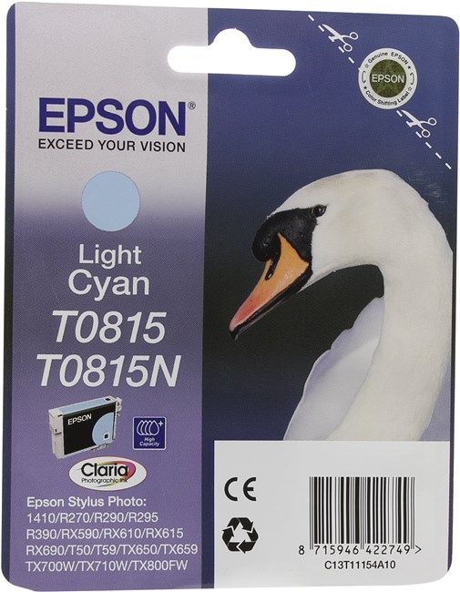Картридж Epson T0815 (C13T11154A10/C13T08154A10), светло-голубой