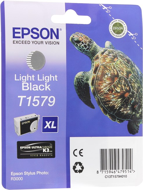 

Картридж струйный Epson T1579 (C13T15794010), светло-серый, оригинальный, ресурс 2300 страниц для Epson Epson Stylus Photo R3000, T1579