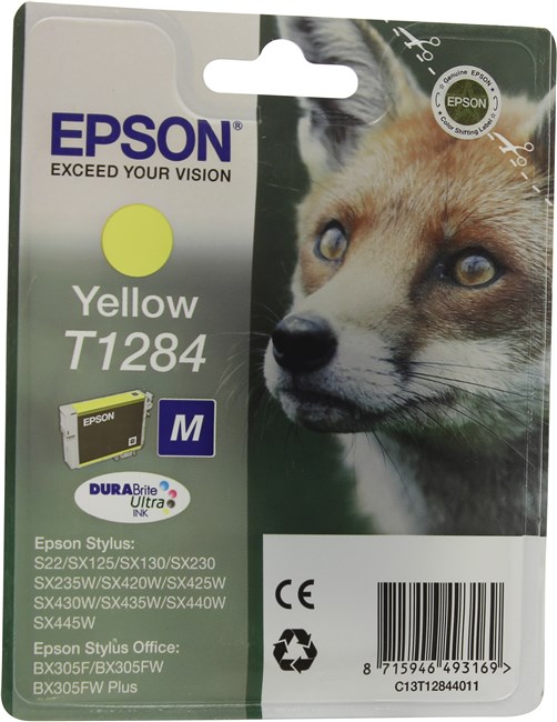 Картридж Epson T1284 (C13T12844012), желтый, 3.5 мл