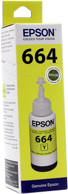 

Чернила Epson 664, 70 мл, желтый, оригинальные для Epson L100/ L110/ L120/ L132/ L200/ L210/ L222/ L300/ L312/ L350/ L355/ L362/ L366/ L456/ L550/ L555/ L566/ L1300 (C13T66444A/ C13T664498), 664