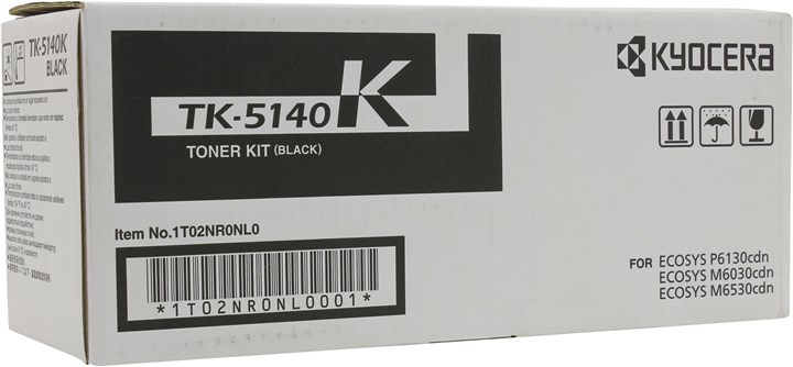 

Картридж лазерный Kyocera TK-5140K/1T02NR0NL0, черный, 7000 страниц, оригинальный для Kyocera ECOSYS P6130cdn, ECOSYS M6030cdn, ECOSYS M6530cdn, TK-5140K