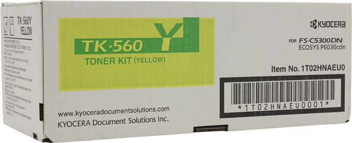 Картридж лазерный Kyocera TK-560Y/1T02HNAEU0, желтый