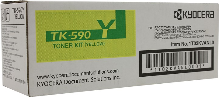 Картридж лазерный Kyocera TK-590Y/1T02KVANL0, желтый