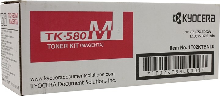 Картридж лазерный Kyocera TK-580M/1T02KTBNL0, пурпурный