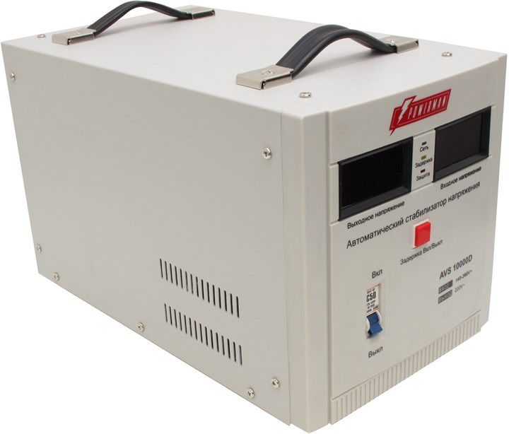

Стабилизатор напряжения Powerman AVS 10000D, 10000 VA, 10 кВт, клеммная колодка, белый, AVS 10000D