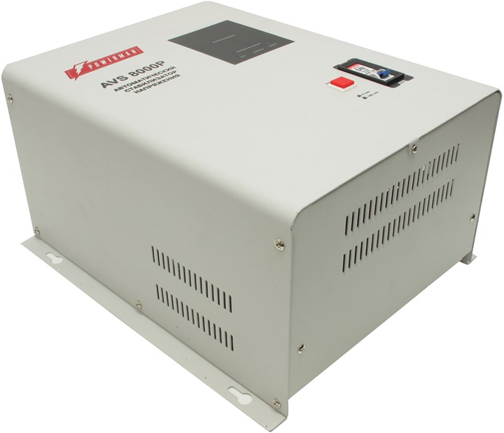 

Стабилизатор напряжения Powerman AVS 8000P, 8000VA, Клеммная колодка, белый, AVS 8000P
