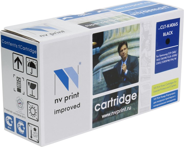 

Картридж лазерный NV Print NV-CLTK406SBk (CLT-K406S), черный, 1500 страниц, совместимый для Samsung CLP-360/365/365W, CLX-3300/3305/3305W/3305FW/3305FN, Xpress C410/C460