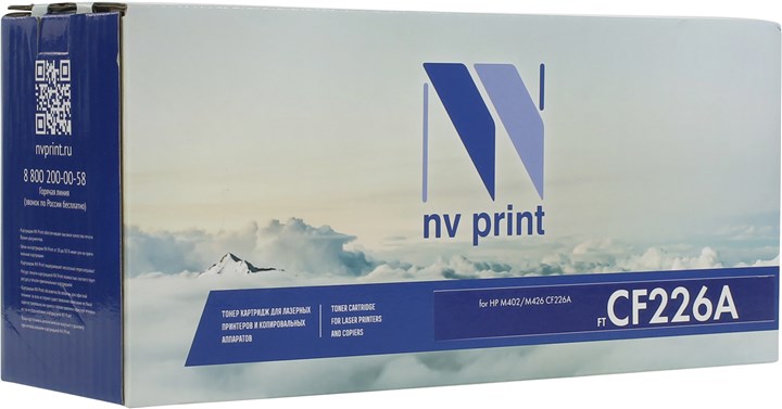 

Картридж лазерный NV Print NV-CF226A (26A/CF226A), черный, 3100 страниц, совместимый для LaserJet Pro M402d / M402dn / M402n / M402dw / M426fdn / M426fdw