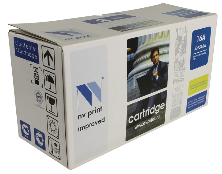 

Картридж лазерный NV Print NV-Q7516A (16A), черный, 12000 страниц, совместимый для LaserJet 5200dtn / 5200 / 5200L / 5200tn