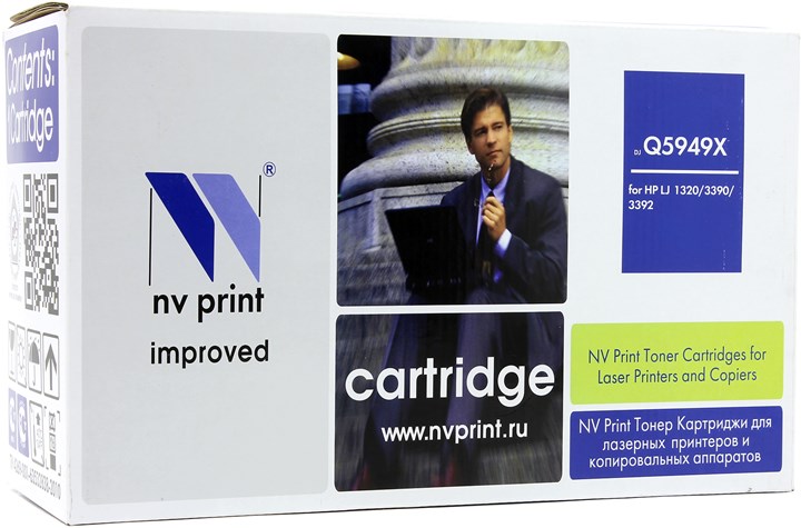

Картридж лазерный NV Print NV-Q5949X (49X), черный, 6000 страниц, совместимый для LaserJet 1320tn / 1390 / 1392