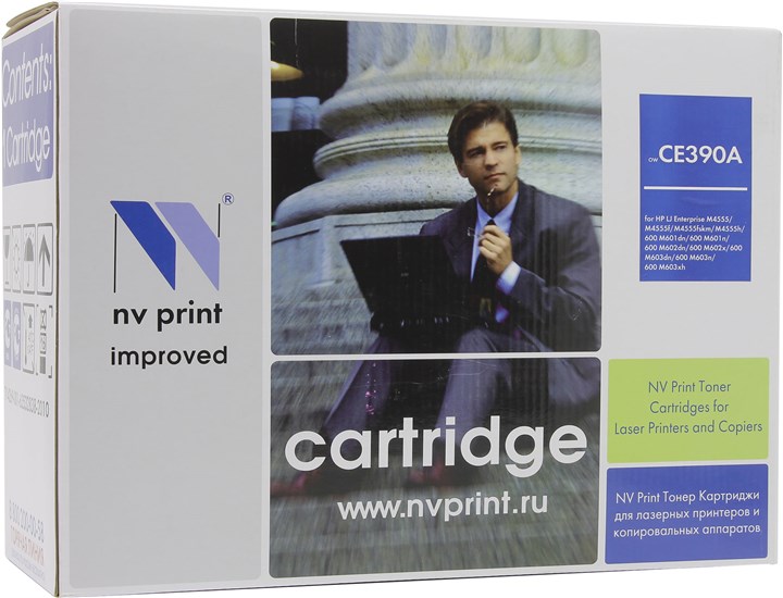 

Картридж лазерный NV Print NV-CE390A (90A), черный, 10000 страниц, совместимый, для LJE M4555 / M4555f / M4555fskm / M4555h / 600 M601dn / 600 M601n / 600 M602dn / 600 M602n / 600 M602x / 600 M603dn / 600 M603n / 600 M603xh