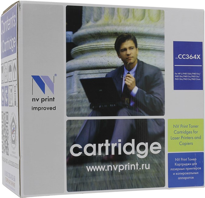 

Картридж лазерный NV Print NV-CC364X (64X), черный, 24000 страниц, совместимый для LaserJet P4015dn / P4015n / P4015tn / P4015x / P4515xm / P4515n / P4515tn / P4015x