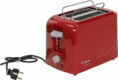 

Тостер Bosch TAT3A014 980Вт, подогрев, красный, TAT3A014