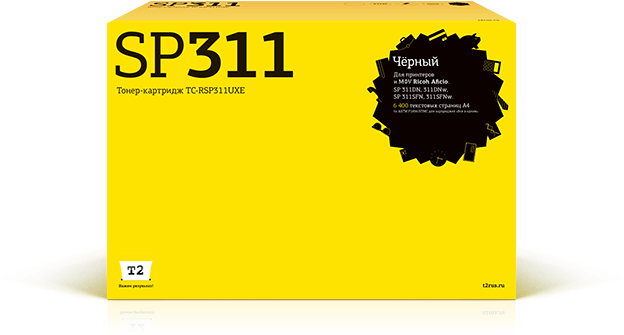 

Картридж лазерный T2 TC-RSP311UXE (SP 311UXE/821242), черный, 6400 страниц, совместимый, для Ricoh Aficio SP 311/325, с чипом