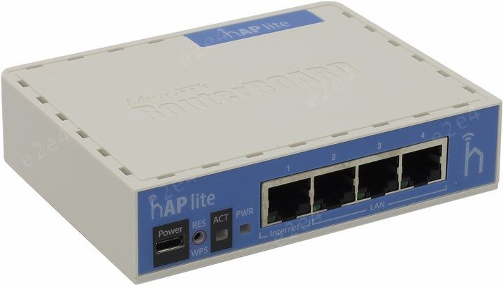 Wi-Fi роутер MikroTik hAP lite, до 300 Мбит/с (RB941-2nD)