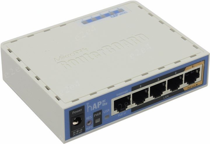 Wi-Fi роутер MikroTik hAP AC lite, до 493 Мбит/с (RB952Ui-5ac2nD)