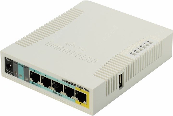 Wi-Fi роутер MikroTik RouterBOARD 951Ui 2HnD, до 300 Мбит/с