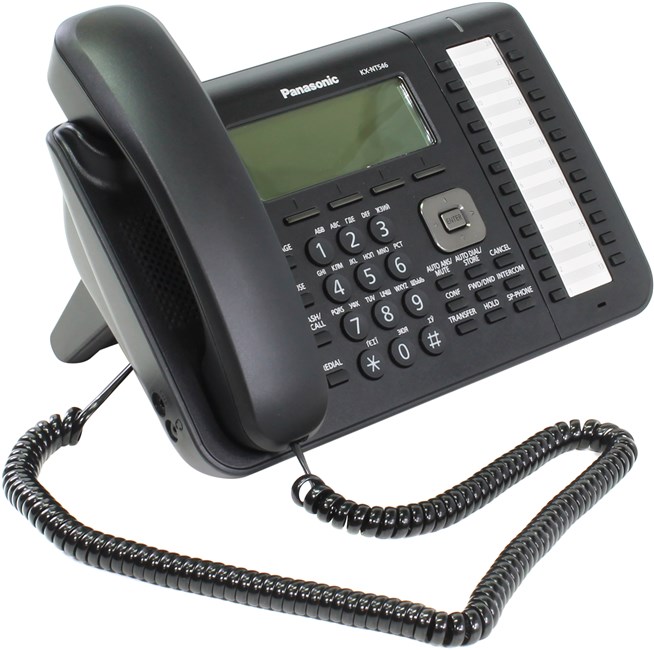 

VoIP-телефон Panasonic KX-NT546RU-B, монохромный дисплей, PoE, черный, KX-NT546RU-B
