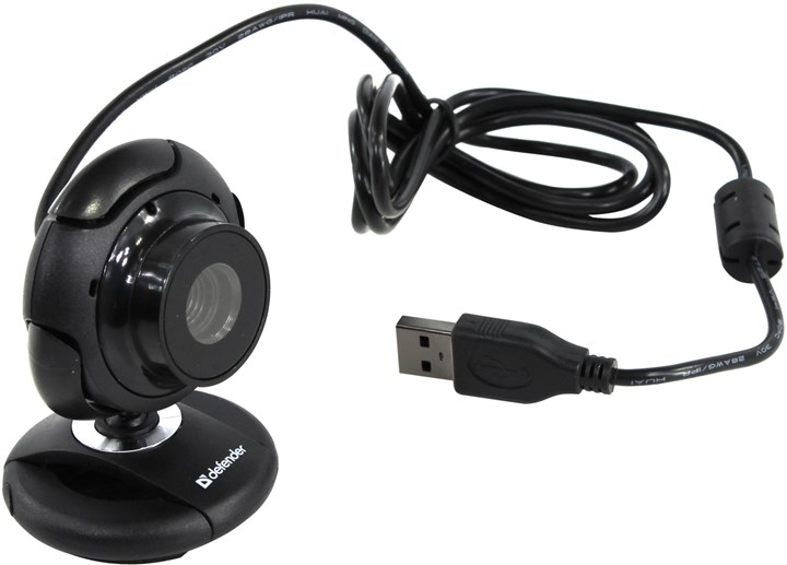 Вебкамера Defender C-2525HD 2MP, 1600x1200, микрофон, USB 2.0, черный (63252)