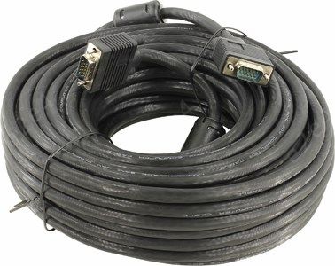 

Кабель VGA(15M)-VGA(15M), ферритовый фильтр, 20 м, черный 5bites (APC-133-200)