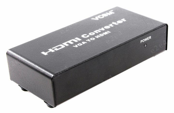 Конвертер VCOM DD491, VGA to HDMI Converter (VGA(15F)+2xRCA --> HDMI 19F), цвет черный VGA(15F)+2xRCA --> HDMI 19F - фото 1