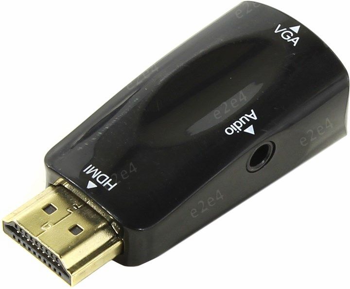 

Переходник HDMI(M)-VGA(F) Orient C118, Черный