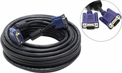 

Кабель VGA(15M)-VGA(15M), ферритовый фильтр, 15 м, черный VCOM (VVG6448-15MC)