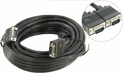 

Кабель VGA(15M)-VGA(15M), ферритовый фильтр, 10 м, черный 5bites (APC-133-100)