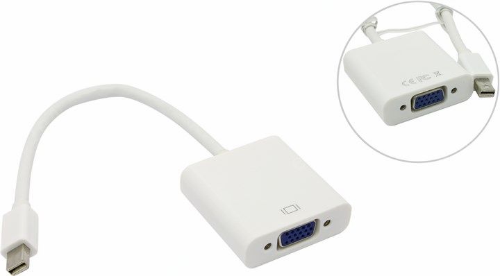 

Кабель DisplayPort(20M)-VGA(15F), белый 5bites (AP-016)