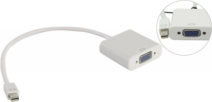 

Кабель Mini DisplayPort(M)-VGA(15F), 20 см, белый VCOM (VHD6070)