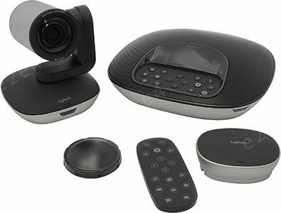 Конференцкамера Logitech ConferenceCam Group, 1920x1080, микрофон: встроенный (960-001057), цвет черный/серый