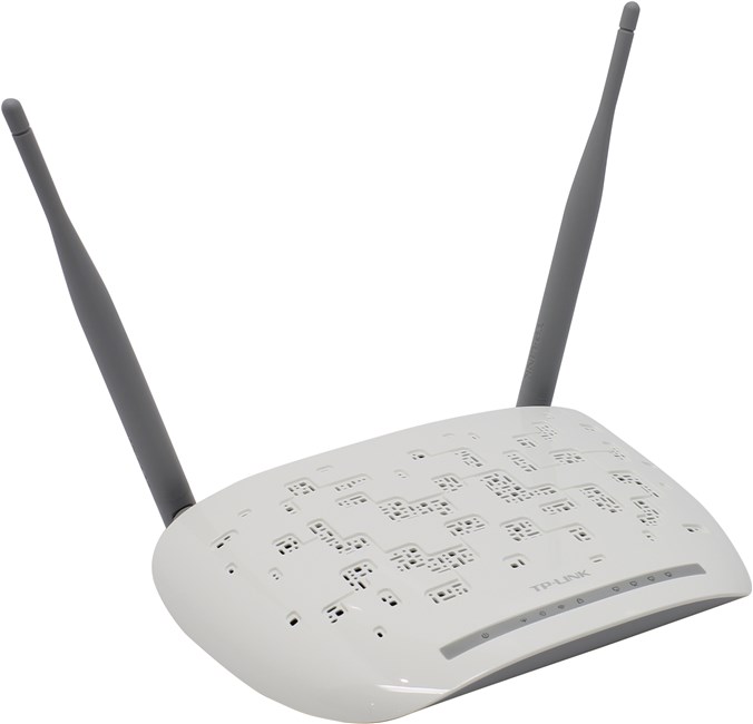 Маршрутизатор ADSL TP-LINK TD-W8961N, 802.11n, 2.4 ГГц, до 300 Мбит/с, LAN 4x100 Мбит/с, внешних антенн: 2x5dBi