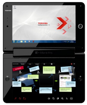 Ноутбук Toshiba Libretto W100-106 2x7.0" WSVGA MT, U5400, 2Gb RAM, 62Gb SSD, WiFi, BT, Cam, W7HP