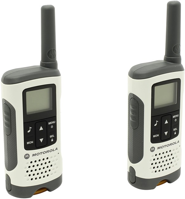 Рация Motorola TLKR-T50, PMR, 446MHz-446.1MHz, 0.5W, портативная, комплект из двух раций, черный/белый, цвет черный/белый
