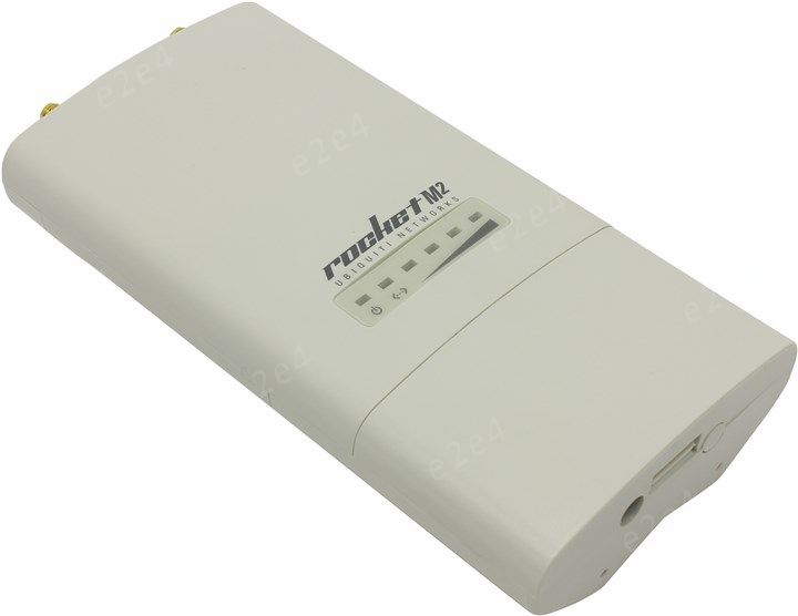 

Точка доступа Ubiquiti RocKet M2 (RocketM2), LAN: 1x100 Мбит/с, 802.11n, 2.4 ГГц, PoE, RocKet M2