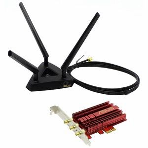 

Адаптер Wi-Fi ASUS PCE-AC68, 802.11a/b/g/n/ac, 2.4 / 5 ГГц, до 1.9 Гбит/с, PCI-E, внешних антенн: 3, PCE-AC68