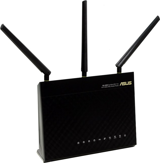 

Маршрутизатор ADSL ASUS DSL-AC68U, 802.11a/b/g/n/ac, 2.4 / 5 ГГц, до 1.9 Гбит/с, LAN 4x1 Гбит/с, внешних антенн: 3, DSL-AC68U