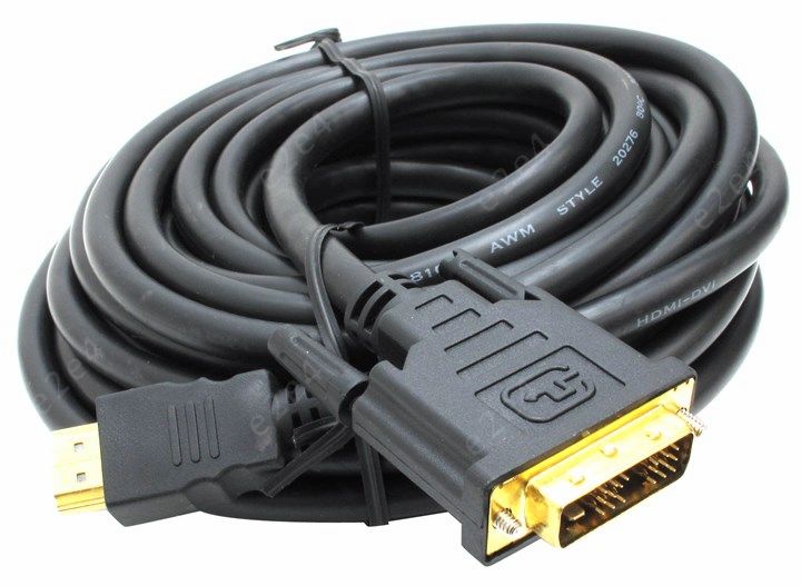 

Кабель HDMI-DVI, 10m, Черный